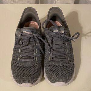 Sketchers Sketch Lite Slip-Ins Grey and White Size 8